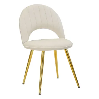 Krzesło FLEX Kremowe 52 48 78 cm Zestaw 2 szt.